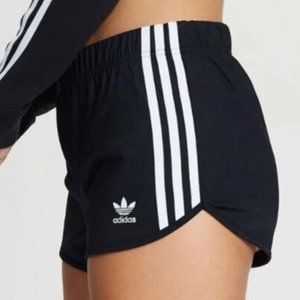 ADIDAS 3 STRIPE SHORT - BLACK WHITE - SIZE SMALL S - NEW WITH TAGS NWT